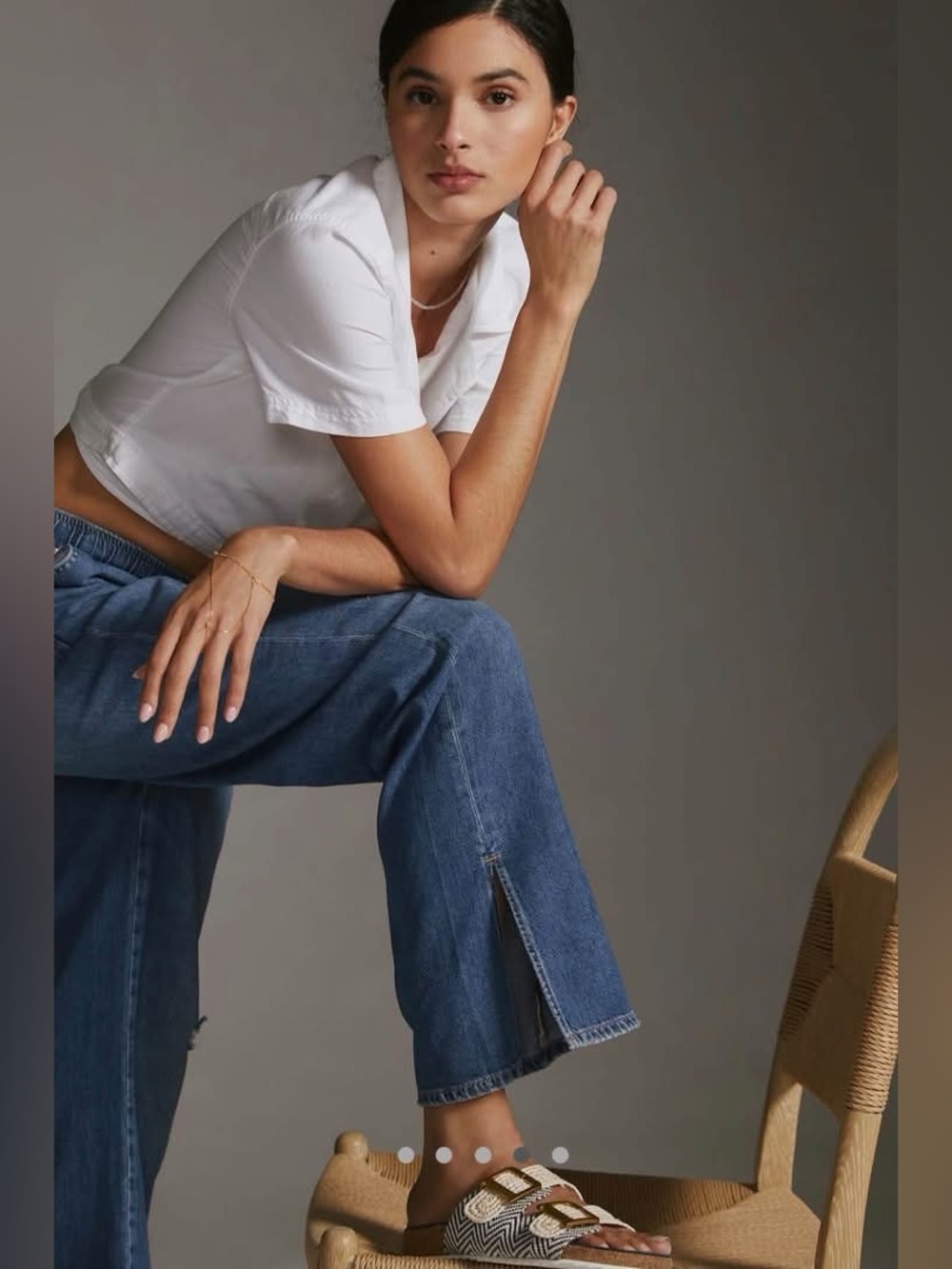 Anthropologie High Rise Getaway jeans
Pilcro Blue Wide-Leg Jeans pull on 2X EUC